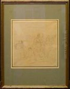 Sketch For 'a Roman Princess Washing Pilgrim's Feet'