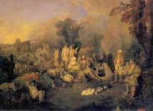The Bivouac 1710 by Jean-Antoine Watteau