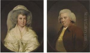 Portrait Of Hugh Wood, Of Swanwick Hall, Derbyshire; And Portraitof Mary Wood, His Wife