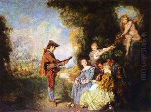 La Leçon d'Amour by Jean-Antoine Watteau
