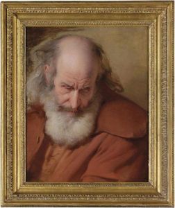Study Of The Head Of John
Stavely, For The Old Man Grieving Overhis Ass, From Laurence Sterne's A
Sentimental Journey by Josepf Wright Of Derby