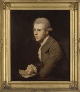 Portrait Of A Young Man by Josepf Wright Of Derby