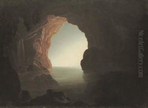 Grotto In The Gulf Of Salerno by Josepf Wright Of Derby