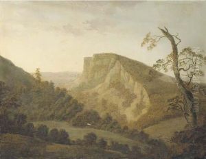 View Of High Tor, Matlock, Derbyshire by Josepf Wright Of Derby