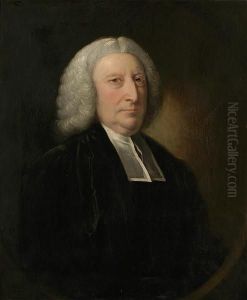A Portrait Of The Rev. Thomas Alleyne, Half Length Within A Painted Oval