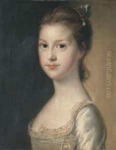 Portrait Of A Young Girl by Josepf Wright Of Derby