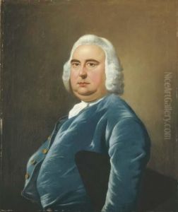 Portrait Of John Heath Of Derby
(d.1815), Half-length, In A Bluecoat With A Tricorn Hat Under His Left
Arm by Josepf Wright Of Derby
