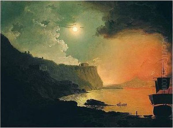 Vesuvius In Eruption Seen From Posillipo - view 1