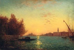 Venise, Grand Canal by Felix Ziem