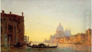 Venise, Coucher De Soleil Sur La Salute