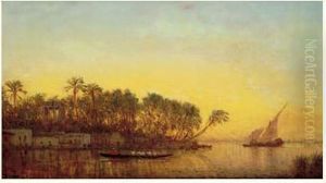 Bord Du Nil Au Crepuscule