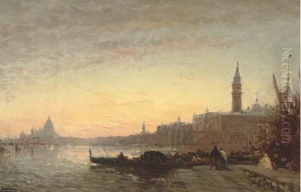 Gondolas At Dusk - view 1