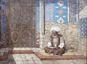 In Front Of A Mosque by Richard Karlovich Zommer