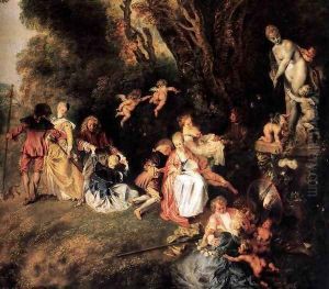 Pilgrimage to Cythera (detail) 2 by Jean-Antoine Watteau