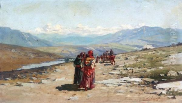 Travellers In The Mountains - view 1