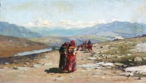 Travellers In The Mountains by Richard Karlovich Zommer