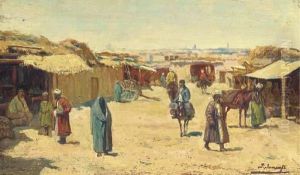 Central Asian Village by Richard Karlovich Zommer