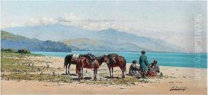 Resting By The Sea by Richard Karlovich Zommer