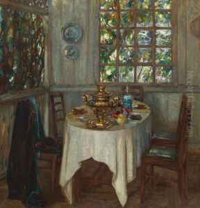 Interior With Samovar by Stanislaw Zukowski