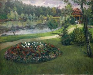 La Roseraie Au Bord De La Riviere by Stanislaw Zukowski