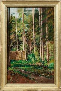 Holzstos An Einem Waldweg by Stanislaw Zukowski