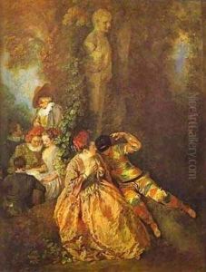 Voulez Vous Triompher Des Belles 1716 by Jean-Antoine Watteau