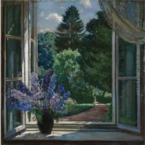 Still Life Of Lilacs by Stanislaw Zukowski