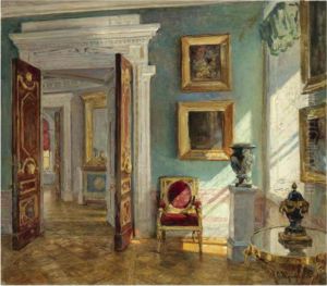 Interior Of The Picture Gallery, Pavlovsk by Stanislaw Zukowski