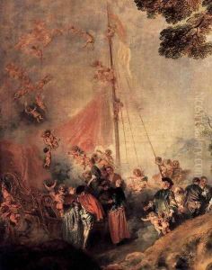 Pilgrimage to Cythera (detail) by Jean-Antoine Watteau