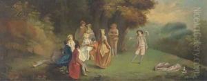 A Fete Champetre 2 by Jean-Antoine Watteau