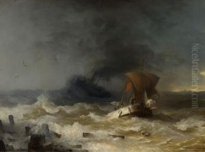 Sturm Auf Dem Meer by Andreas Achenbach
