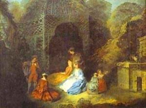 Watteau Or His Circle The Flautist by Jean-Antoine Watteau