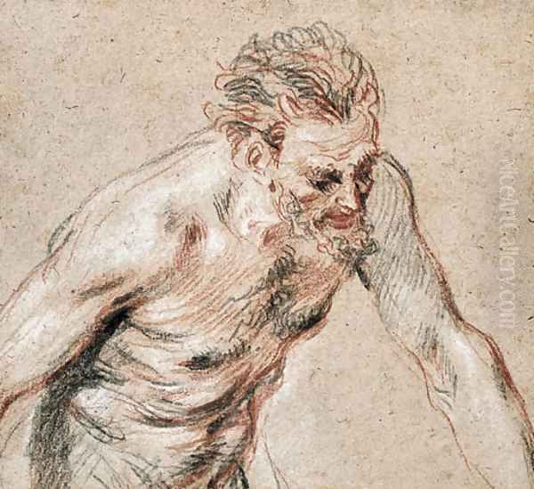 A satyr, half-length, leaning forward to the right - view 1