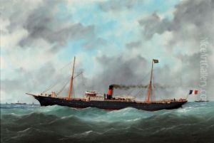 Le Bateau Ile De La Reunion by Marie-Edouard Adam Of Le Havre