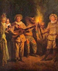 Love In The Italian Theather Detail 1716 by Jean-Antoine Watteau