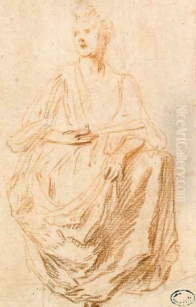 Woman sitting - view 1