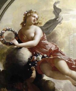 Flora with Putti Strewing Flowers (detail) 1696