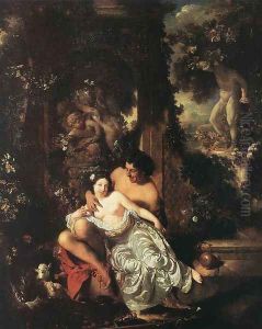 Scene with Shepherd 1689 by Adriaen Van Der Werff
