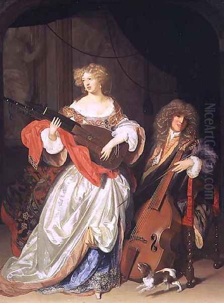 A couple making music - view 1