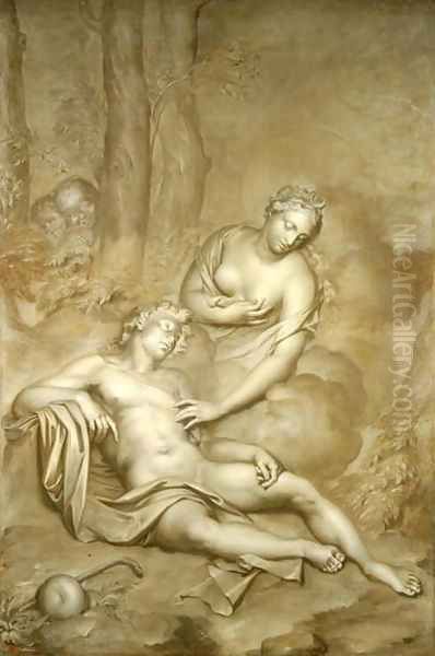 Luna (Diana) visits the sleeping Endymion, 1696 - view 1