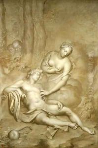 Luna (Diana) visits the sleeping Endymion, 1696 by Adriaen Van Der Werff
