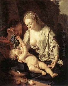 Holy Family 1714 by Adriaen Van Der Werff