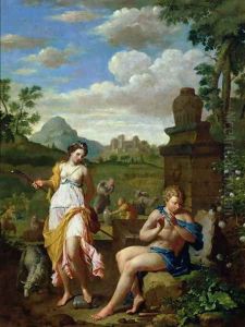 Shepherd Piping by Adriaen Van Der Werff