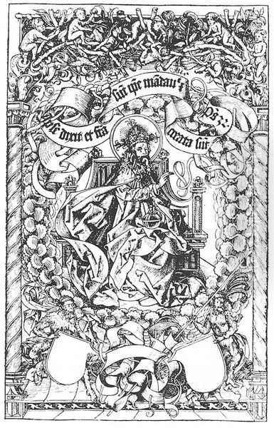 Nuremberg Chronicle- God the Father Enthroned 1493 - view 1