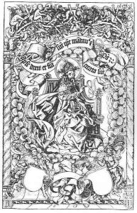Nuremberg Chronicle- God the Father Enthroned 1493 by Michael Wolgemut