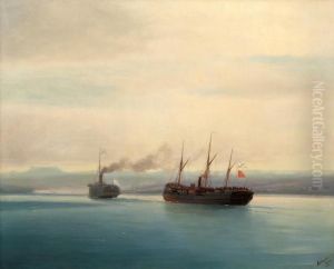 Capturing Of The Turkish Ship Mersina by Ivan Konstantinovich Aivazovsky