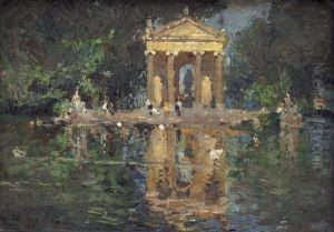 Villa Borghese - Il Tempietto Di Esculapio - Roma