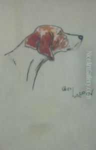 Study Of A Hound On Ivorine