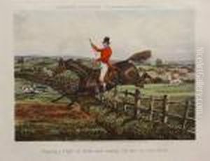 Topping A Flight Of Rails And Comming Well Into The Next Field by Henry Thomas Alken