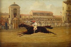 Dead Heat For The Doncaster St. Leger 1850 Between Voltiguer And Russborough